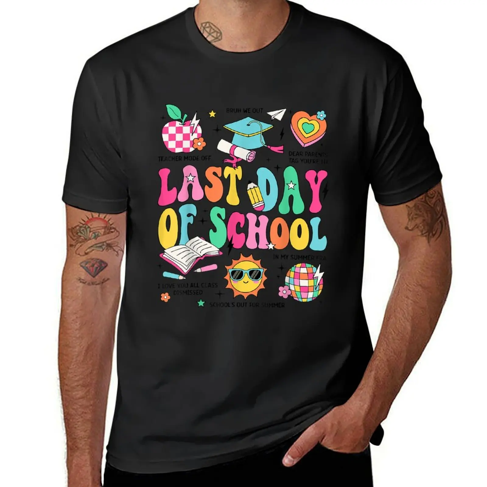 Happy Last Day Of School Shirt For Teacher, Grad Gift For Boy, For Girl, Hello Summer T-Shirt a boy mens clothing