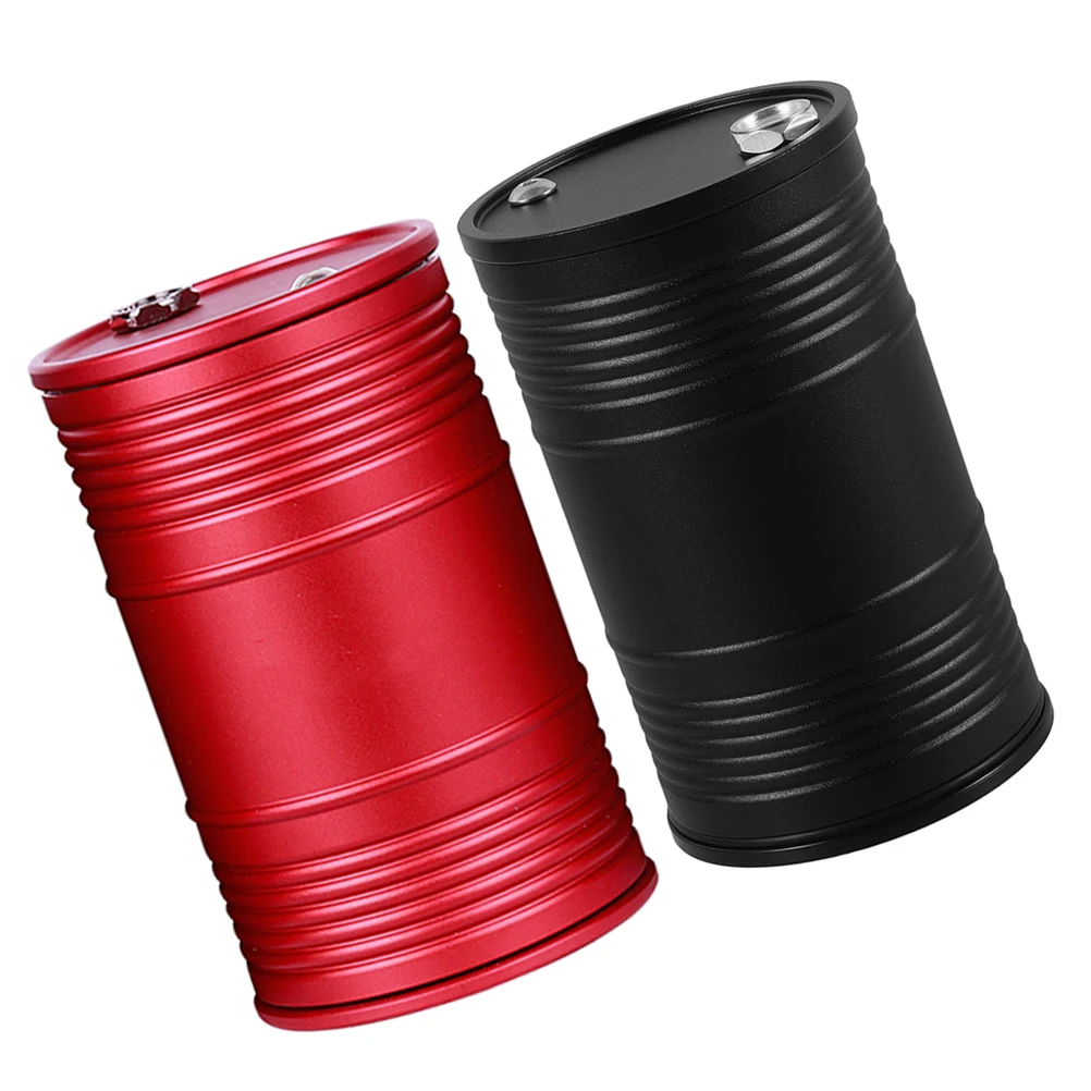 

2pcs Car Ashtray With Lid Portable Aluminum Alloy Smokeless Windproof For Vehicle Office Garden Use Auto Accessory