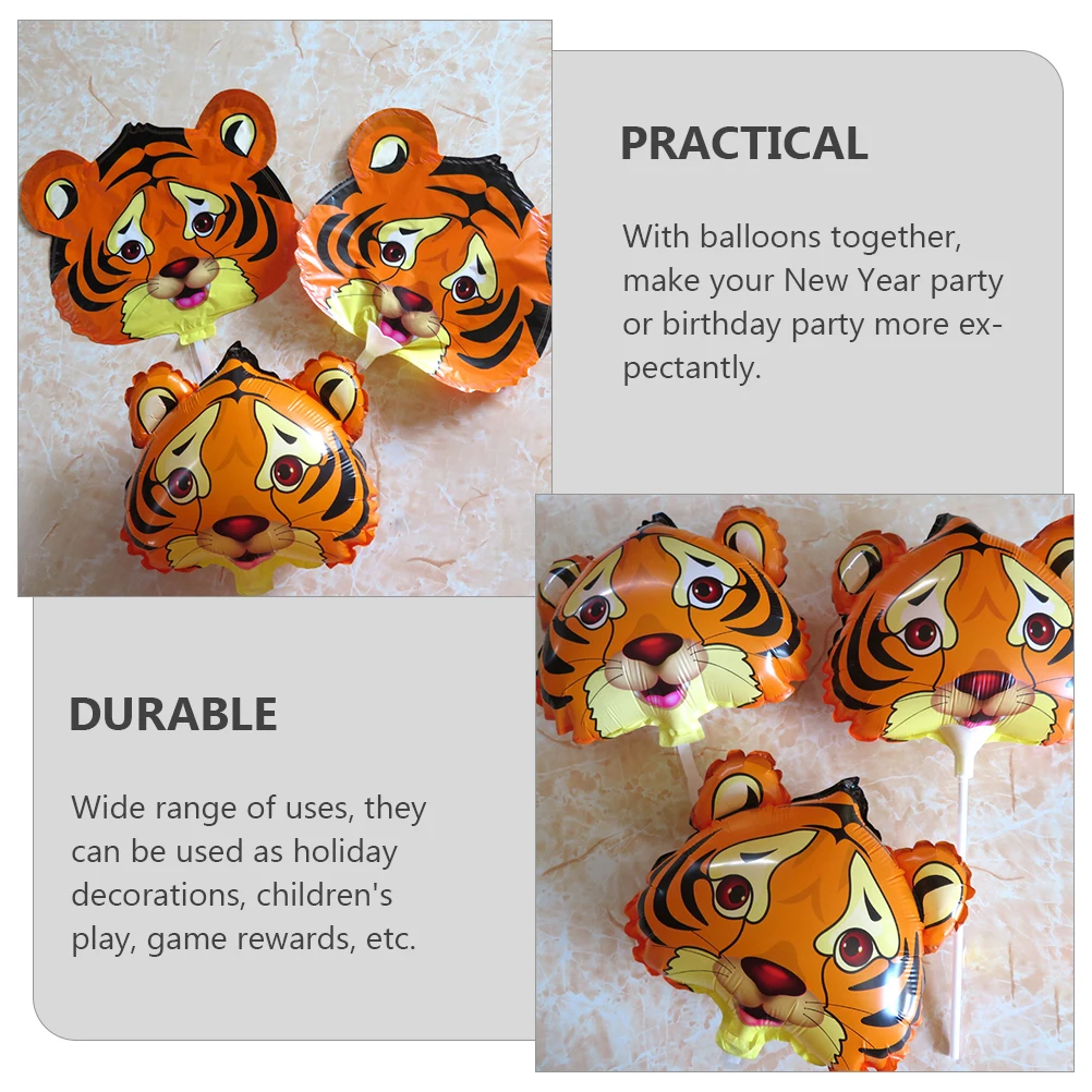

10 Pcs Decor for New Year Mini Tiger Balloon Cartoon Animal Party Decorations Child