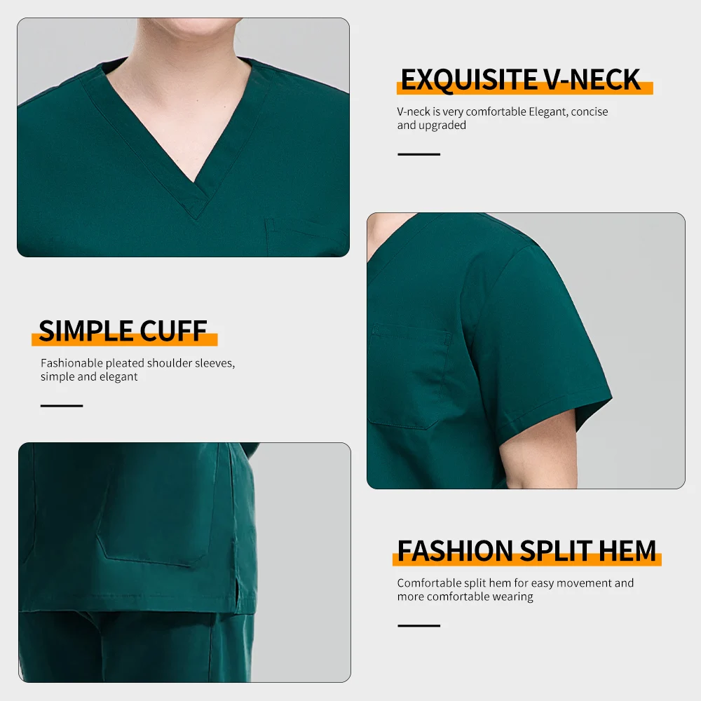 OP-Theater Arzt Set Mehrfarbig Krankenhaus Krankenpflege Chirurgische Kleidung Frauen Schönheitssalon Spa Arbeitskleidung Unisex Scrubs Uniformen