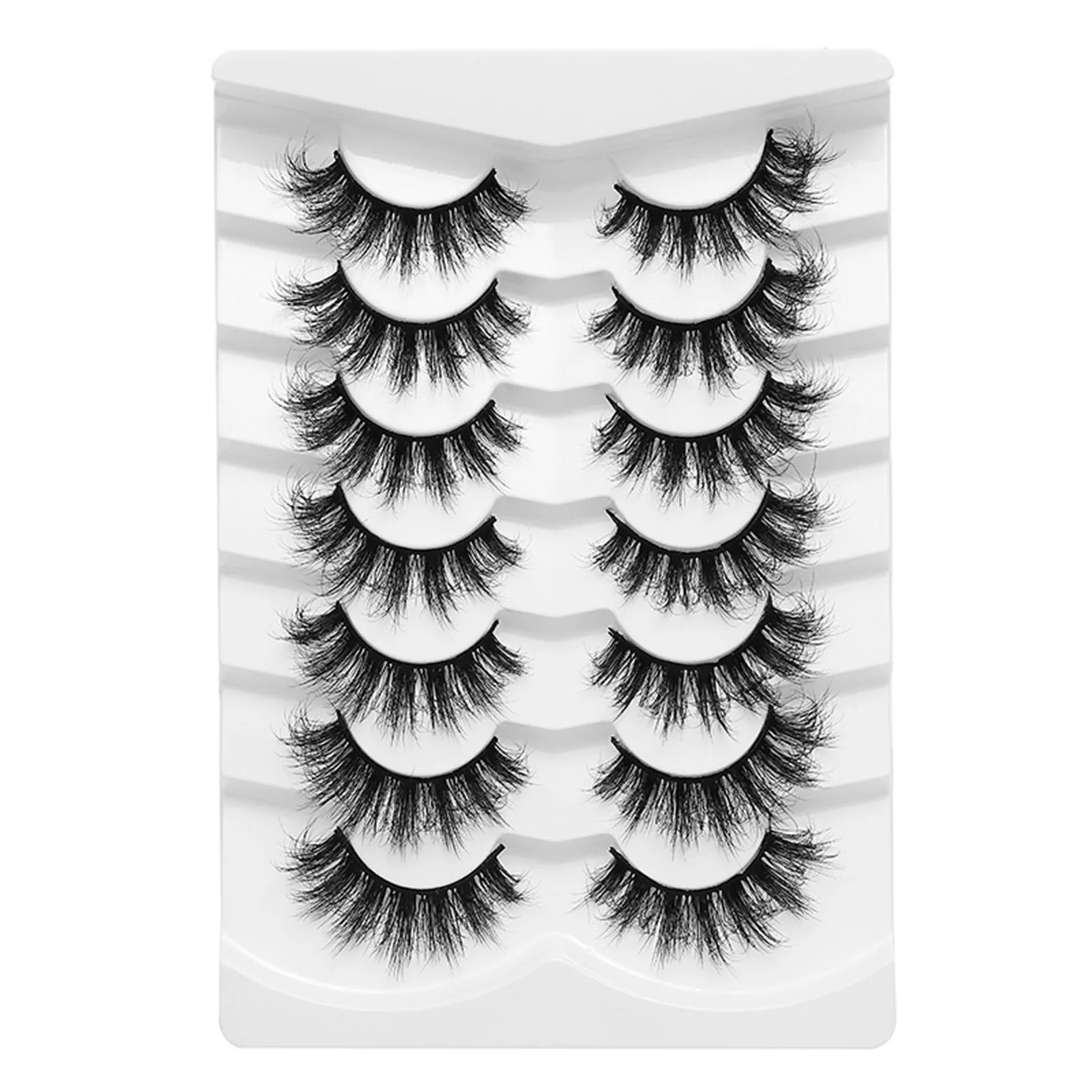 7 Pairs Thicken False Eyelashes Long Dramatic Thick Soft Light Lashes Eye Makeup Accessory