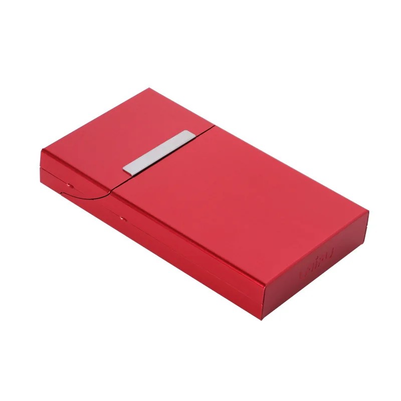 Aluminum Alloy Cigarette Case - Holds 20 Ultra Thin 100mm Slim Cigarettes, Metal Cigarette Box