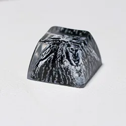 1pc personality Artisan Resin Snowy Mountain Keycaps For Cross-axis Mechanical Gaming Keyboard GK64 Custom ESC Key Gift For PC