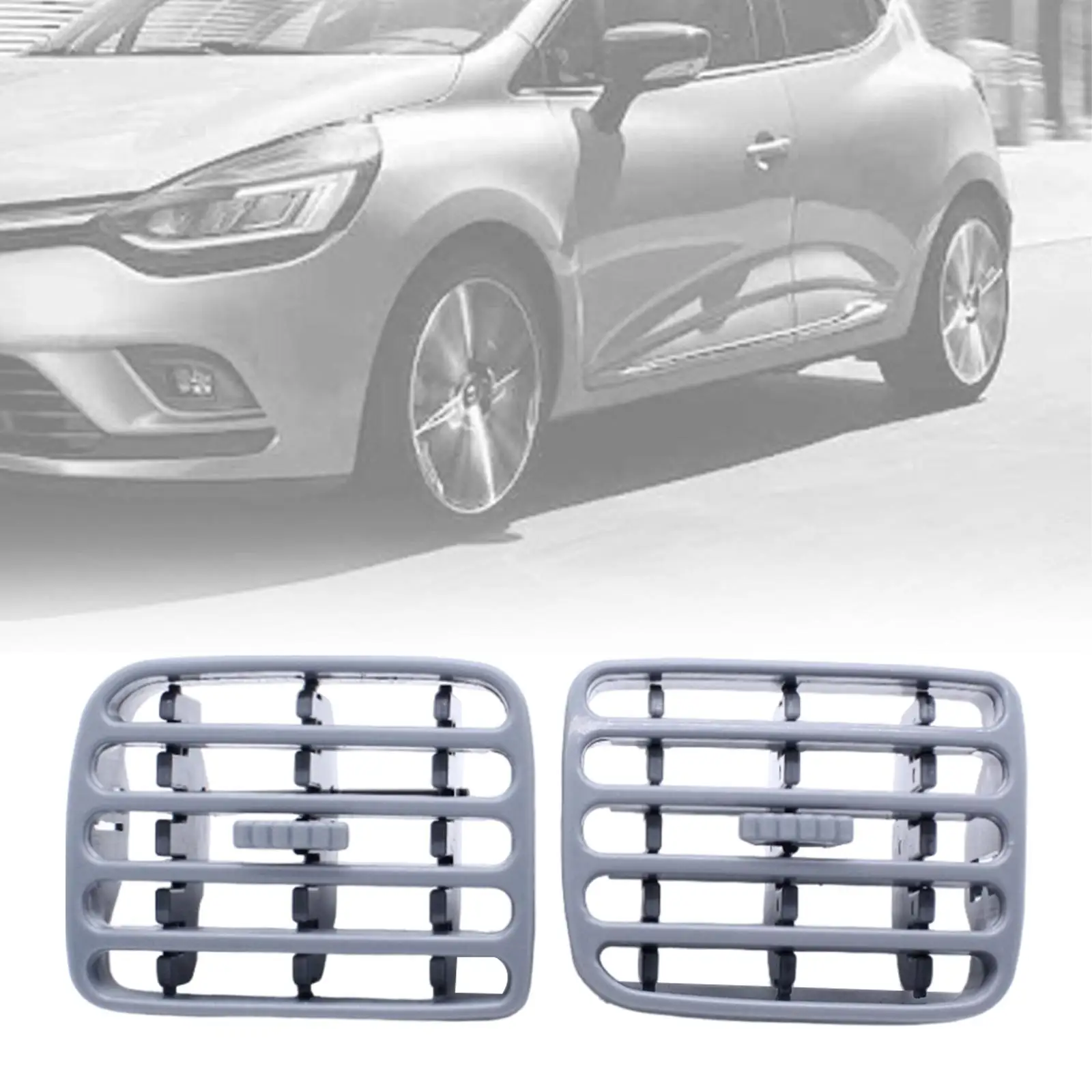

2x Center Panel Ventilation Grille Spare Automotive Accessories Replacement Air Vent Covers for Renault Thalia i 1998-2006
