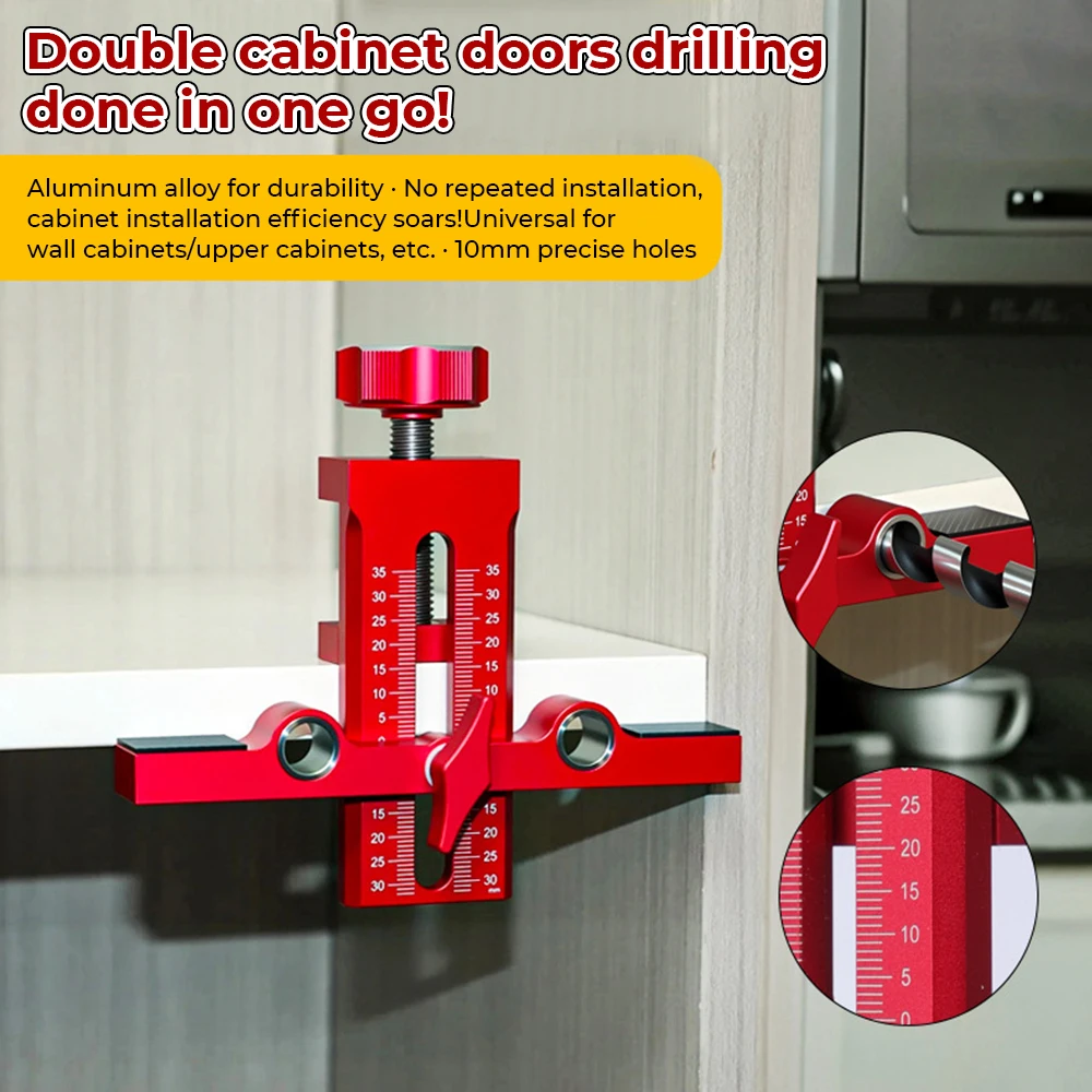 

Позиционер для установки двери шкафа, 10 мм отбойник, перфорированный монтажный зажим, инструменты для установки дверной панели шкафа