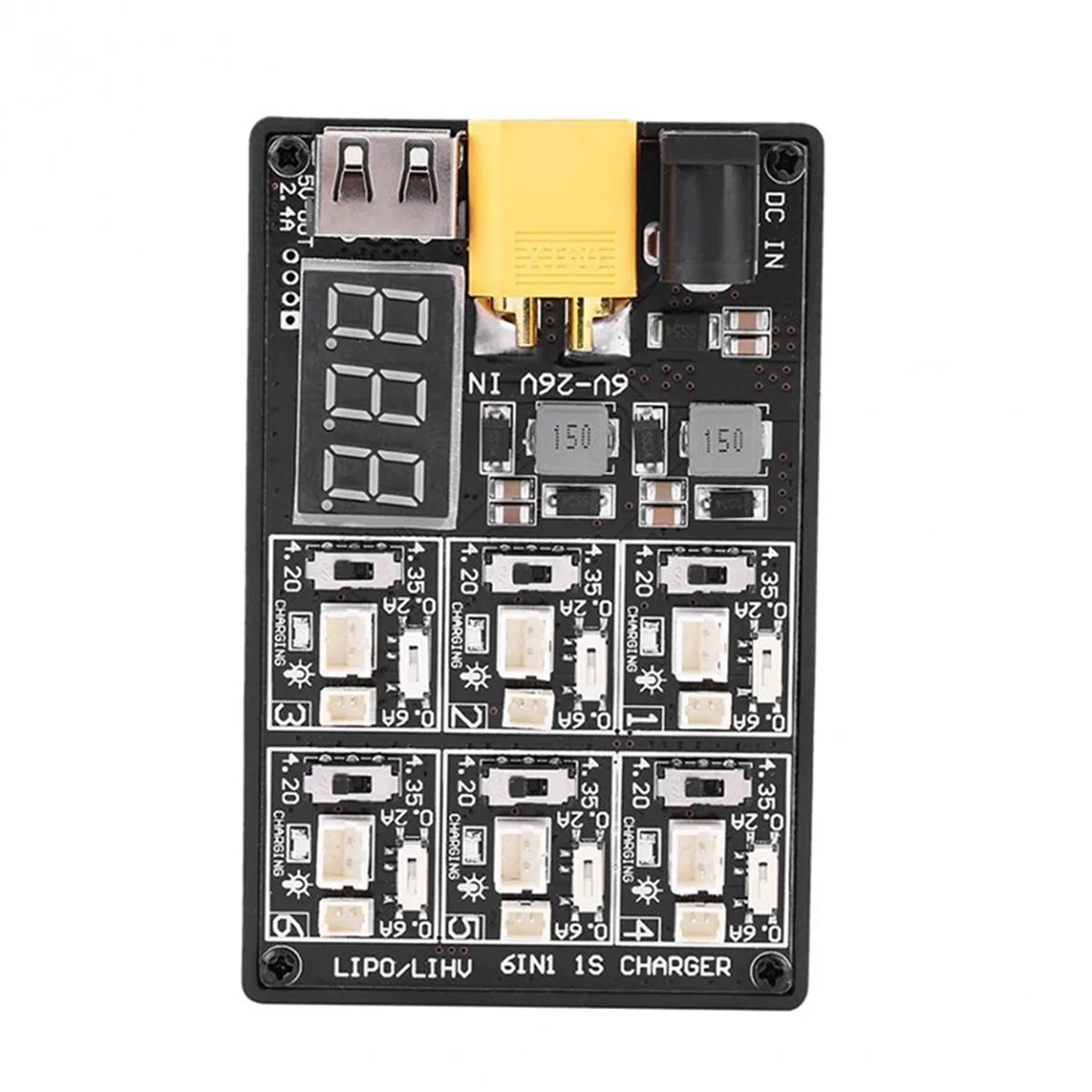 6-In-1 Charger Lipo LiHV Battery Charger Board for Tiny 6 7 QX65 Mobula7 Mobula 6 RC Quadcopter FPV Racing Drone