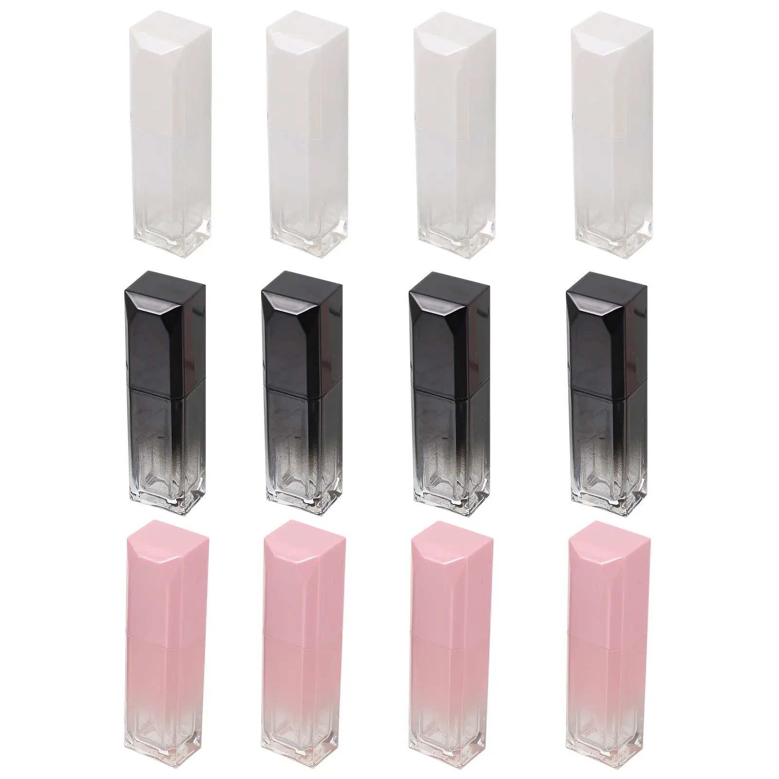 12 Stuks Lip-Glaze Tubes Creatieve Kleurverloop DIY Containers voor Lipgloss Oliebalsem Hervulbare Reisvriendelijke Fles