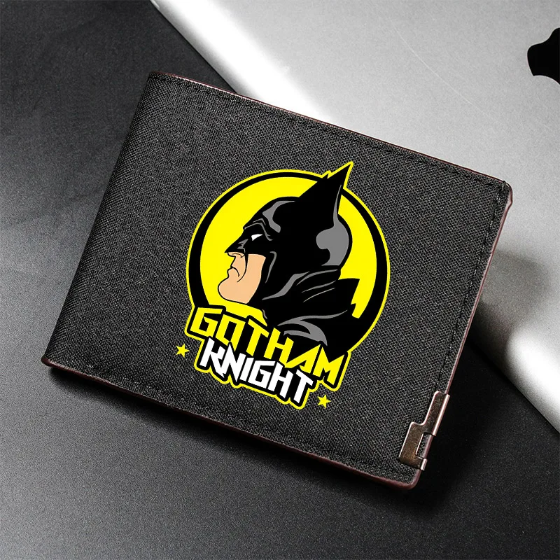 Batmaned Men Square Wallet Anime Cartoon Print Money Clip The Dark Knight Portable Multi Function Card Holder New Birthday Gifts view 6