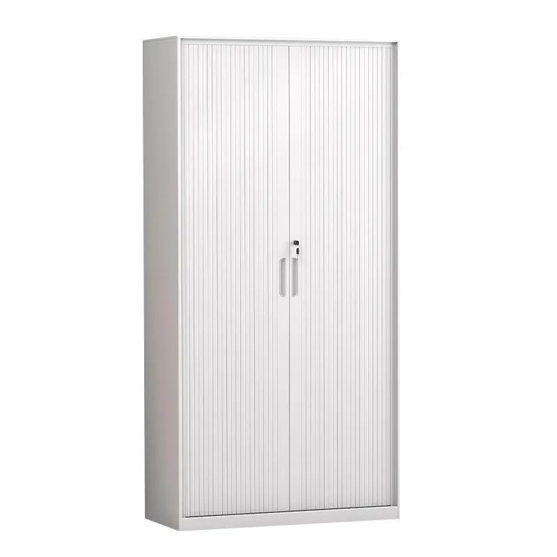 Modern Office Rolling Shutter Door Steel Locker Blinds Sliding Door Metal File Cabinet Custom Closets