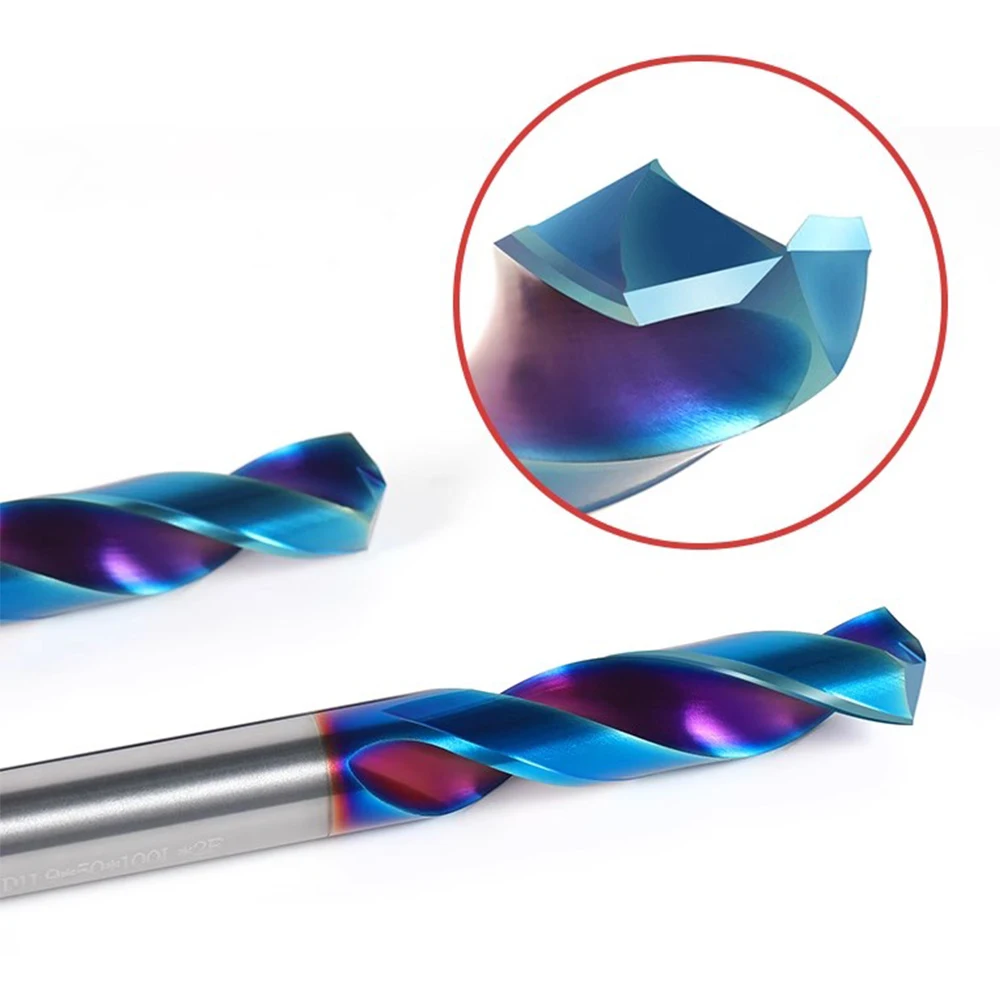 Vsharp HRC65 NACO4 Coating Solid Carbide Twist Drill Bit Tungsten Steel Drill Bit  for Cast Iron Alloy Stainless Steel Aluminium