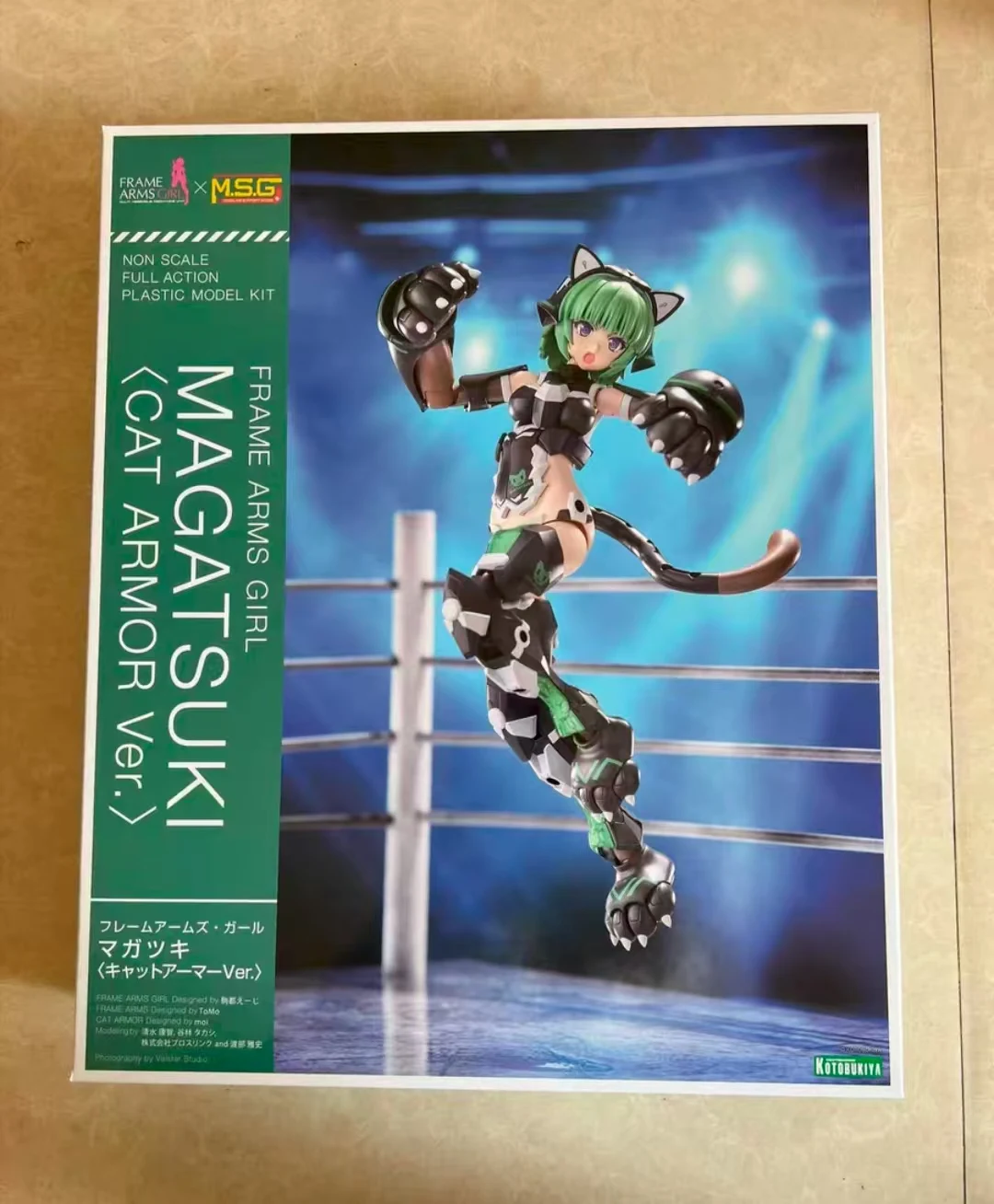 

【Оригинал】Kotobukiya Frame Arms Girl FG161 Magatsuki Cat Armor Ver Mecha-assemble Action Figure Модель игрушки