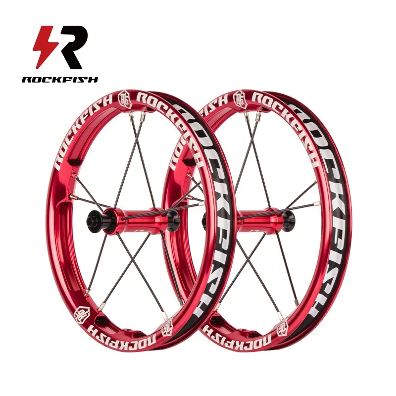 Rockfish R6 Double-layer Aluminum Alloy Kids Balance Bike Wheel Set 12 inches Sliding Bicycle Wheel Rim Set Pushbike Wheelset