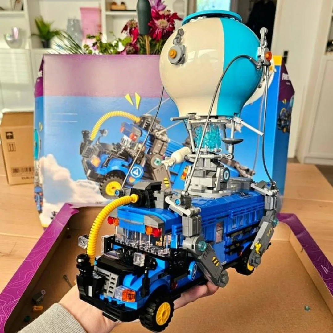 954 قطعة ديزني معركة حافلة الطوب اللبنات مجموعة متوافق 77073 لعبة نموذج فورتنايت مركبة هدايا عيد الميلاد للطفل الصبي لعبة #4