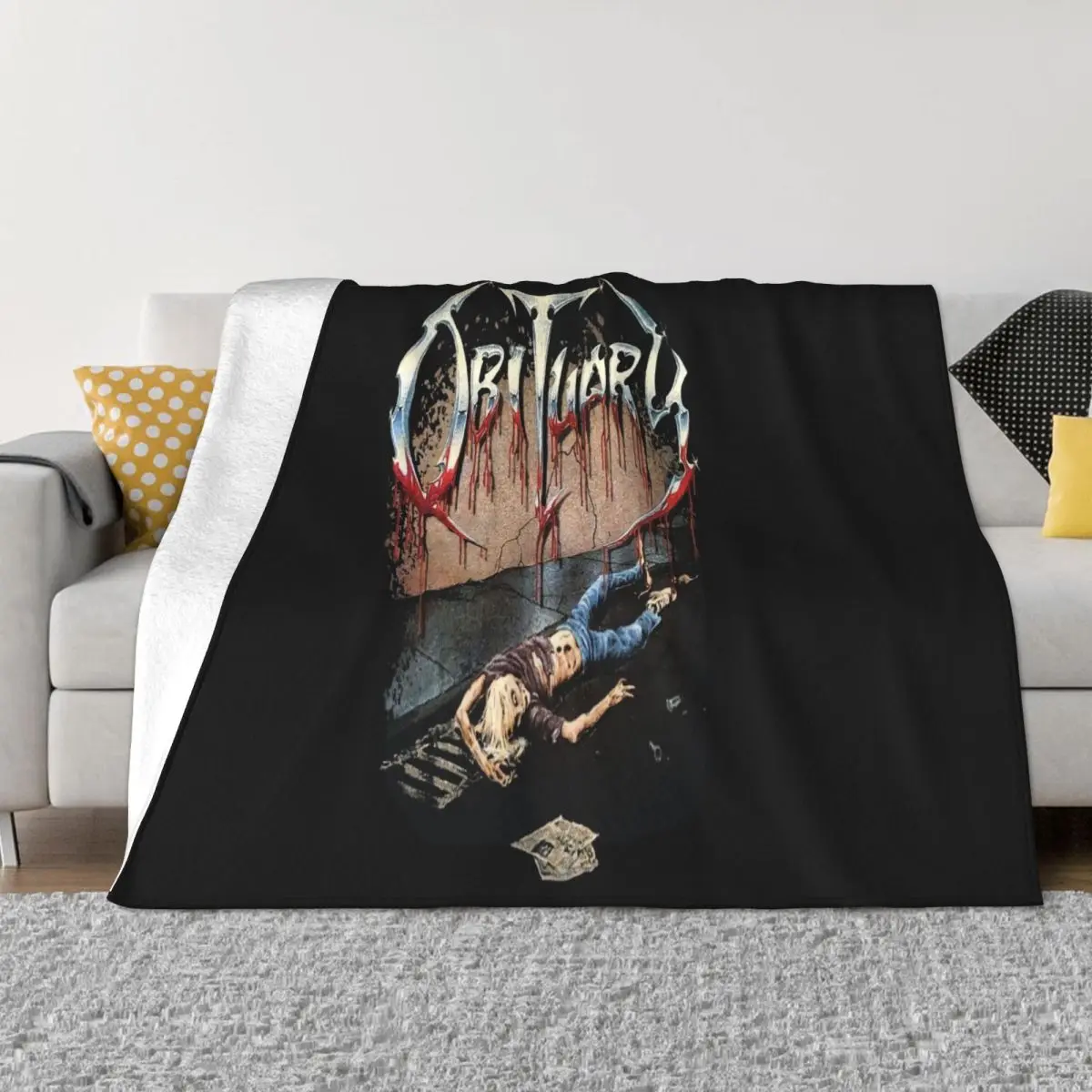 Death Slow We Rotten American Die Metal Band Sweater Good Quality Female Interested Pictures Throw Blanket