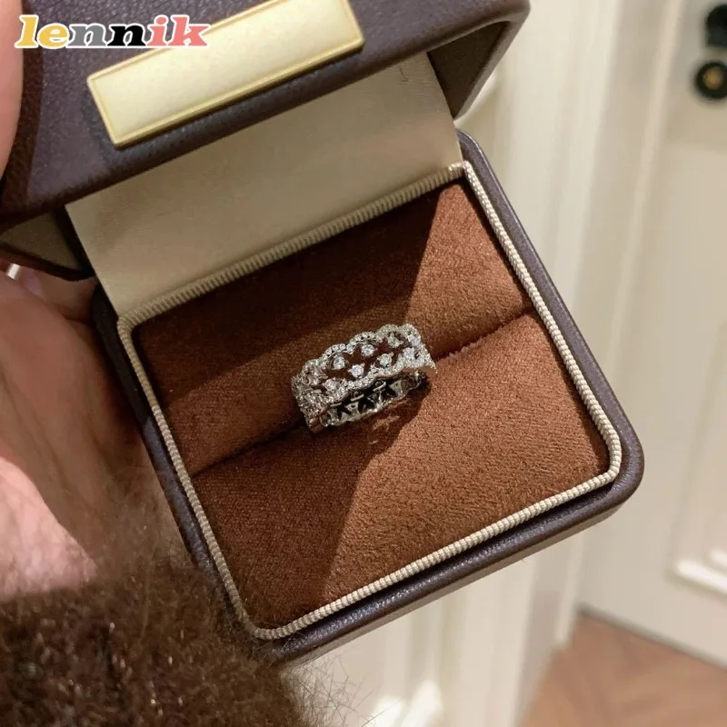 Neue Mode Luxus Stapelbar Vielseitig Voller Diamant Spitze Dünne Hoop Kleinen Ring Ein Ring Multi-Wear Wandelbare Pinky Ring frauen