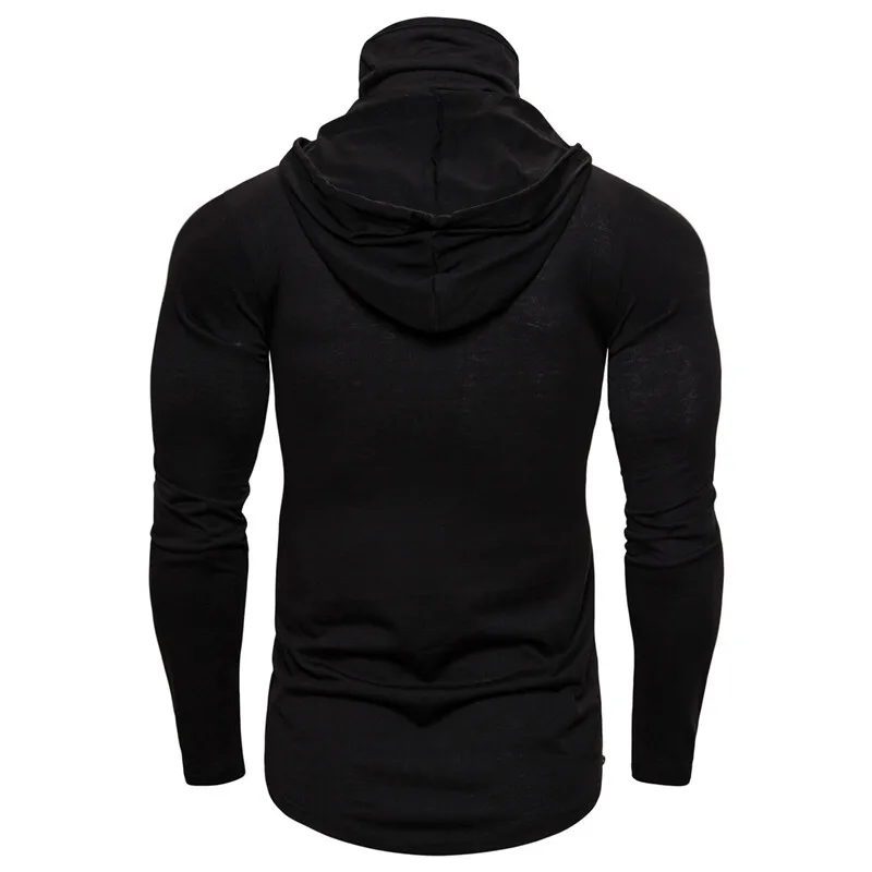 HKSH Spring Summer Elastic Hooded T-shirts Men's Tide Dark Ninja Sweatshirt Skull Mask Streetwear Fashion Print Chic Tops HK1826
