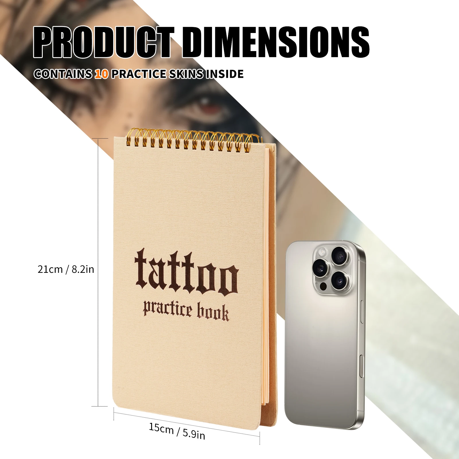 10-Pack White Tattoo Practice Leather Sheets 1mm Thickness for Pattern Drawing And Collection Suitable for Beginners And Experie
