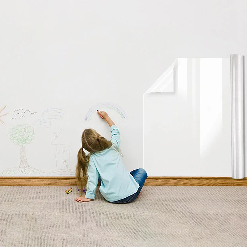 Electrostatic Whiteboard Sticker Removable Reusable Teaching Graffiti Drawing Board Household PP Erasable Whiteboard