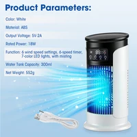Mini climatiseur portable USB, ventilateur de refroidissement à eau, climatisation pour la maison et le bureau - Refroidisseur d'air compact 6