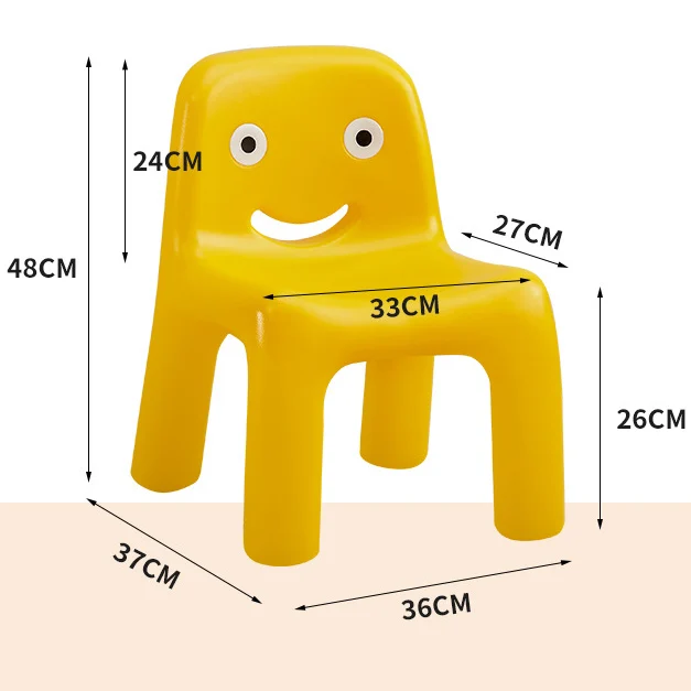 Chaise d'étude Petit tabouret Chaise à dossier Éducation précoce