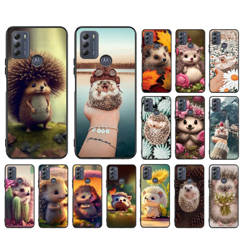 

Animal Hedgehog Phone Case For Moto G84 G23 G24 G31 G32 G41 G51 G52 G53 G54 G71 G82 G42 G62 G200 G Play G Stylus