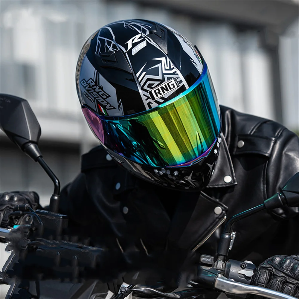

Motorcycle helmet dual lens riding helmet motorcycle four seasons electric bicycle helmet can be equipped with Bluetooth