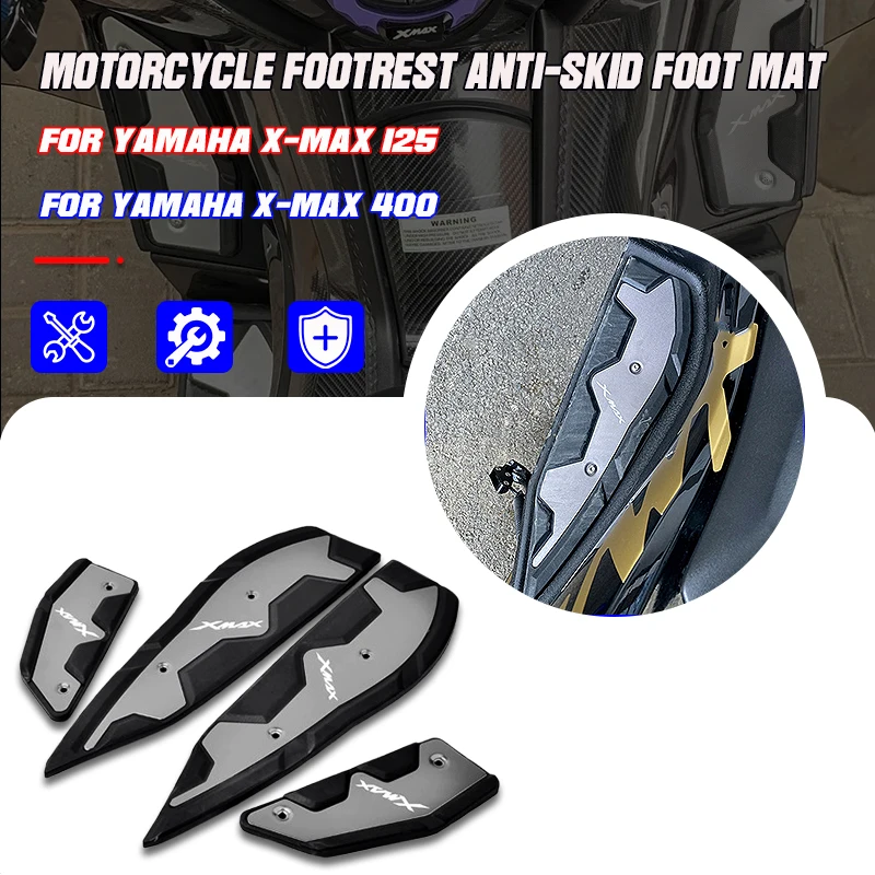 

Motorcycles Footrest Foot Pads Plate Pedals For Yamaha X-MAX 125 250 300 400 XMAX125 XMAX250 XMAX300 XMAX400 2017-2022 2021 2020