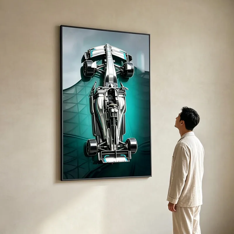 Wall‑Mount Display Frame Board Compatible with LEGO 42171 Mercedes‑AMG F1 Race‑Car Building‑Block Model