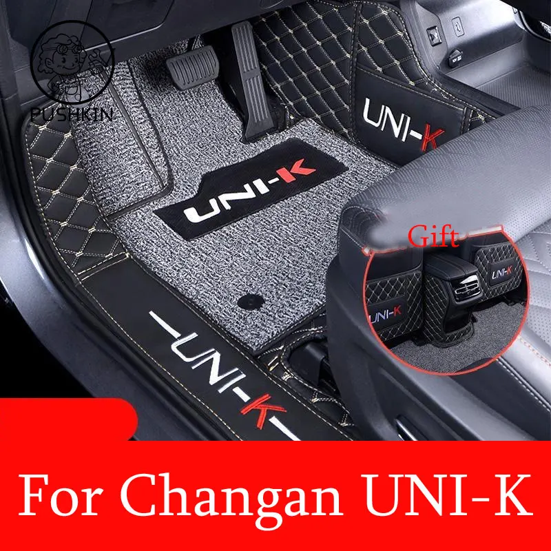 

For Changan UNI-K 2021 2022 2023 Specialized Floor Mats Car Mat Catpet Leather Waterproof Foot Mat Black Full Covers Accessories