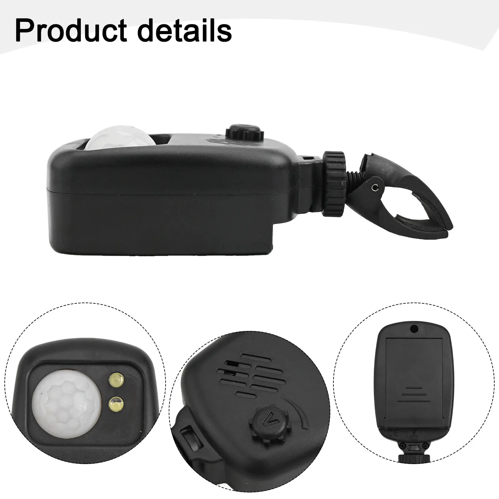 Outdoor Infrared Sensor Alarm for Fishing and Camping Detects Motion and Alerts During Outdoor Activities with Clamp Mount