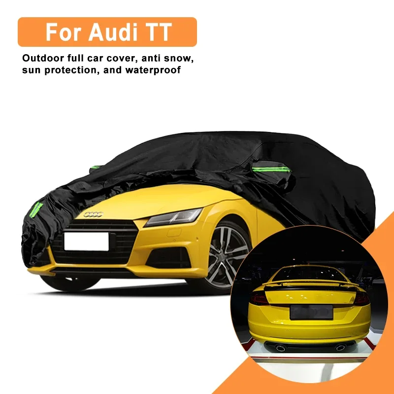 

Full Car Cover for Audi TT Outdoor Windproof Waterproof Dust Resistant Sun UV Protection with Reflective Strip