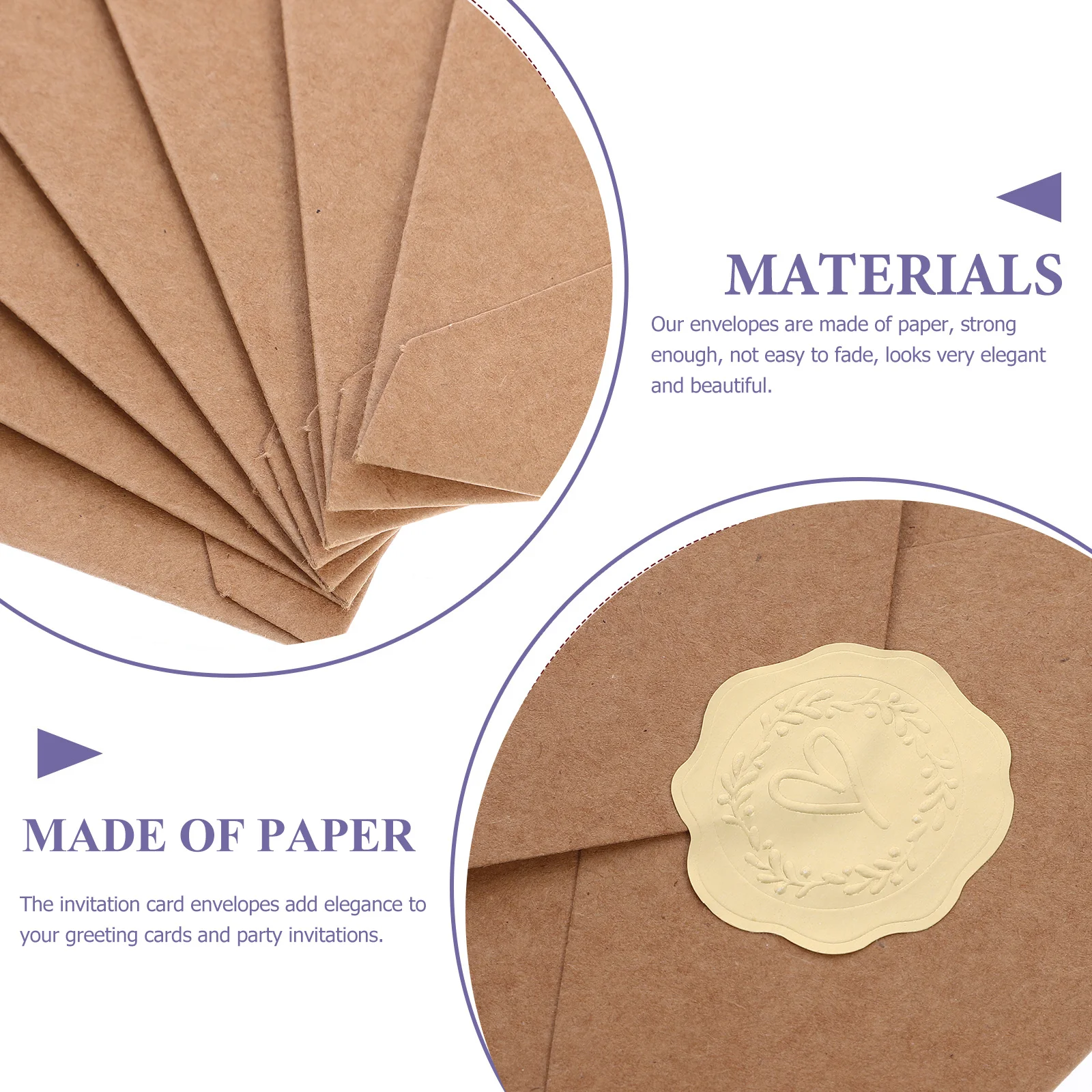 ซองจดหมายย้อนยุค 1 ชุด ซองอเนกประสงค์สำหรับงานเลี้ยงวันหยุด งานเลี้ยงฉลอง งานเลี้ยงฉลองสมรส ซองการ์ดอวยพรเปล่า