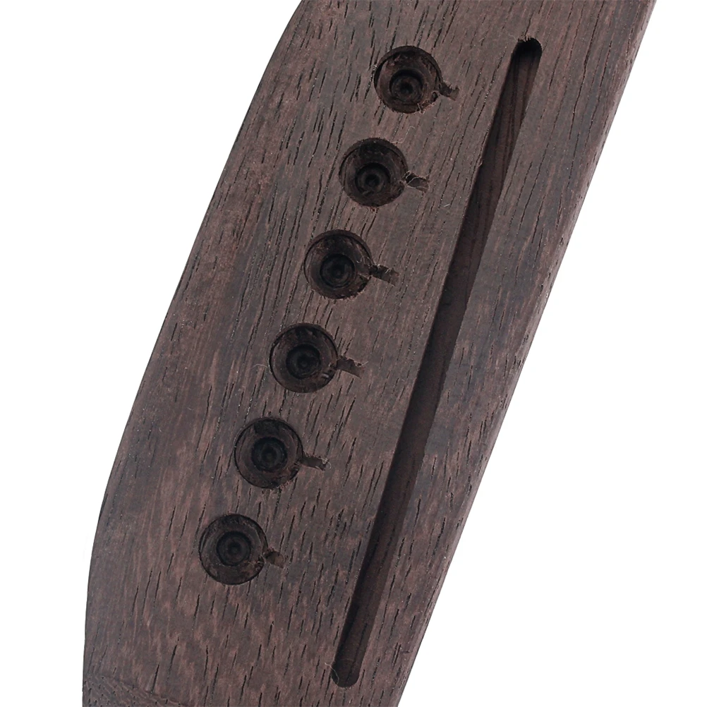 

Guitar Bridge for Acoustic 6 Strings Replacement Parts Vintage Saddle Through Fits 34 36 38 Inch Folk Guitars Acoustic