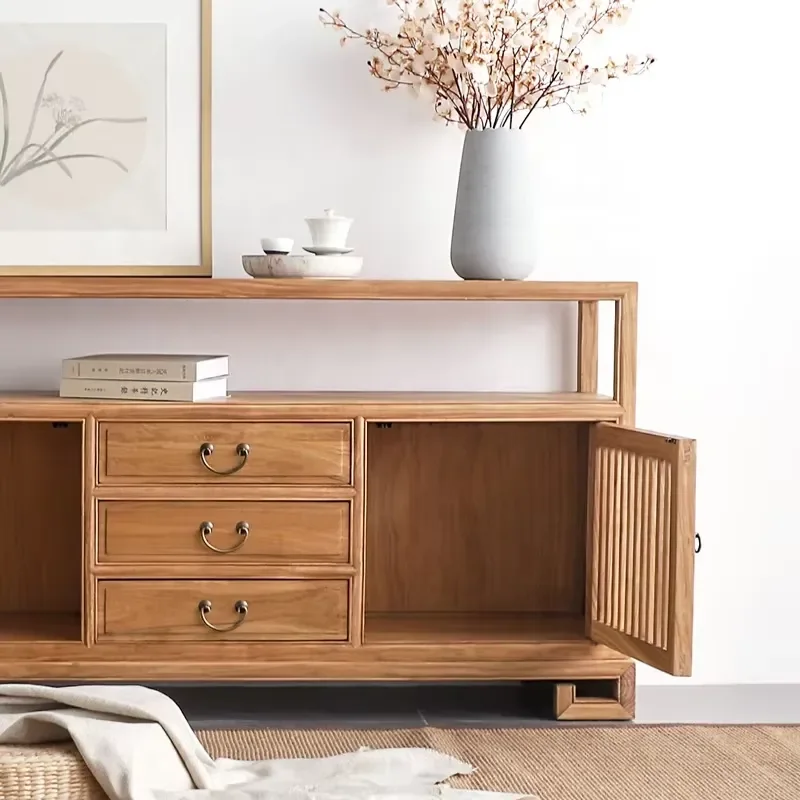 Solid Wood Shoe Cabinet Storage Organizer with Drawers Modern Entryway Hallway Furniture Floor Standing Rack for Living Room view 5