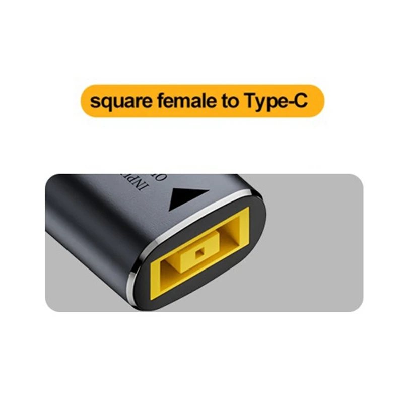 140W DC Square Plug Laptop Charger To 5V 9V 20V USB C PD Power Adapter Converter Fast Charging Cable Cord For Lenovo