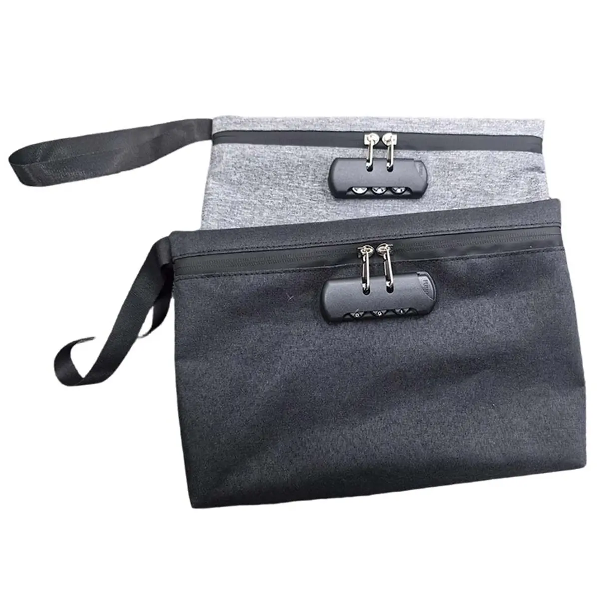 2PCS Smell Proof Stash Bag with Password Lock, Waterproof Travel Storage Organizer Storage Bag