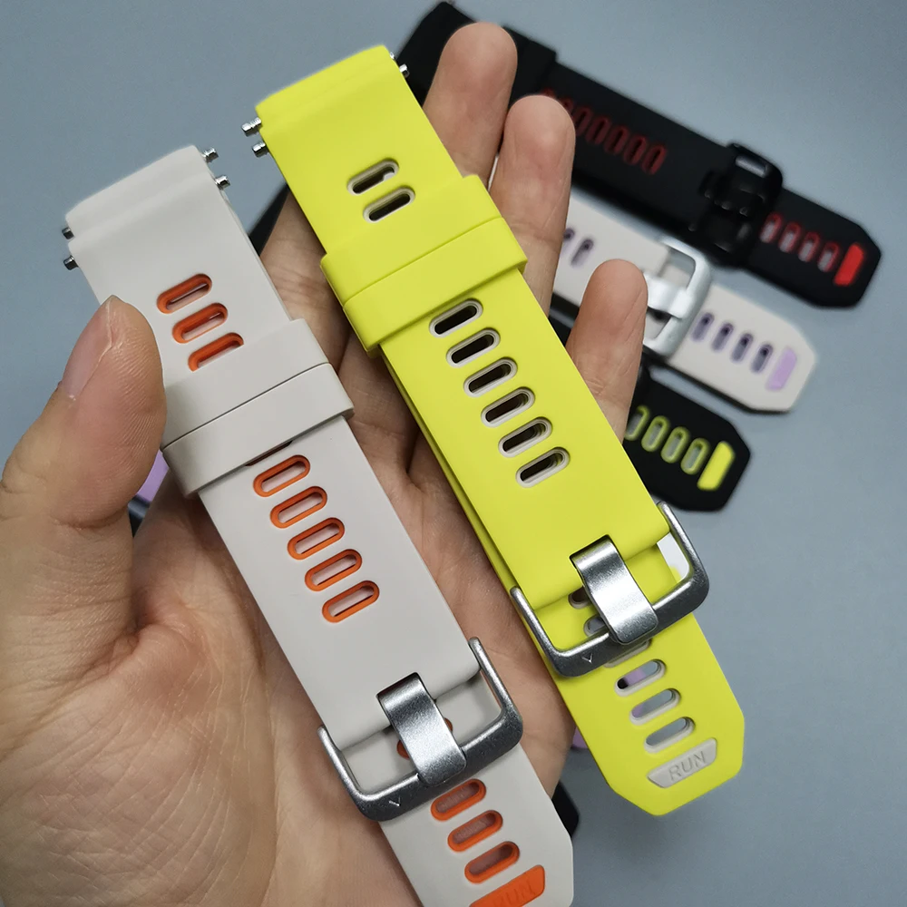 الإفراج السريع نغمتين الرياضة سيليكون حزام ل Garmin Forerunner 970 965 955 945 935 745 الأصلي حزام ساعة ذكية الملحقات