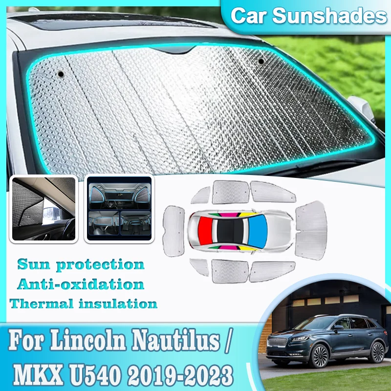 

Солнцезащитный козырек для Lincoln Nautilus, аксессуары для MKX, Legacy, Grand Legacy U540 2019-2023, автомобильный солнцезащитный экран на лобовое стекло, солнцезащитные шторки на окна