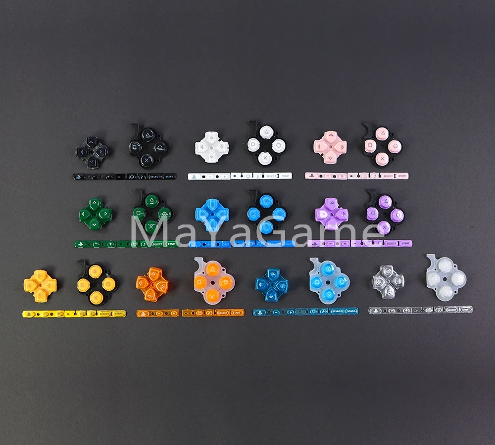 1 مجموعة متعددة الألوان اليسار اليمين أزرار لوحة المفاتيح مجموعة إصلاح استبدال أزرار لوحدة التحكم PSP 3000 PSP3000 #3