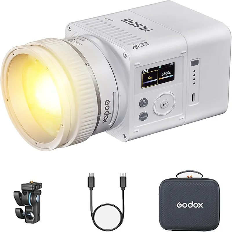 

Светодиодный видеосвет Godox ML80Bi 80W/150W Bi-Color с функциями NFC и DMX для наружной фотосъемки и заполняющего освещения