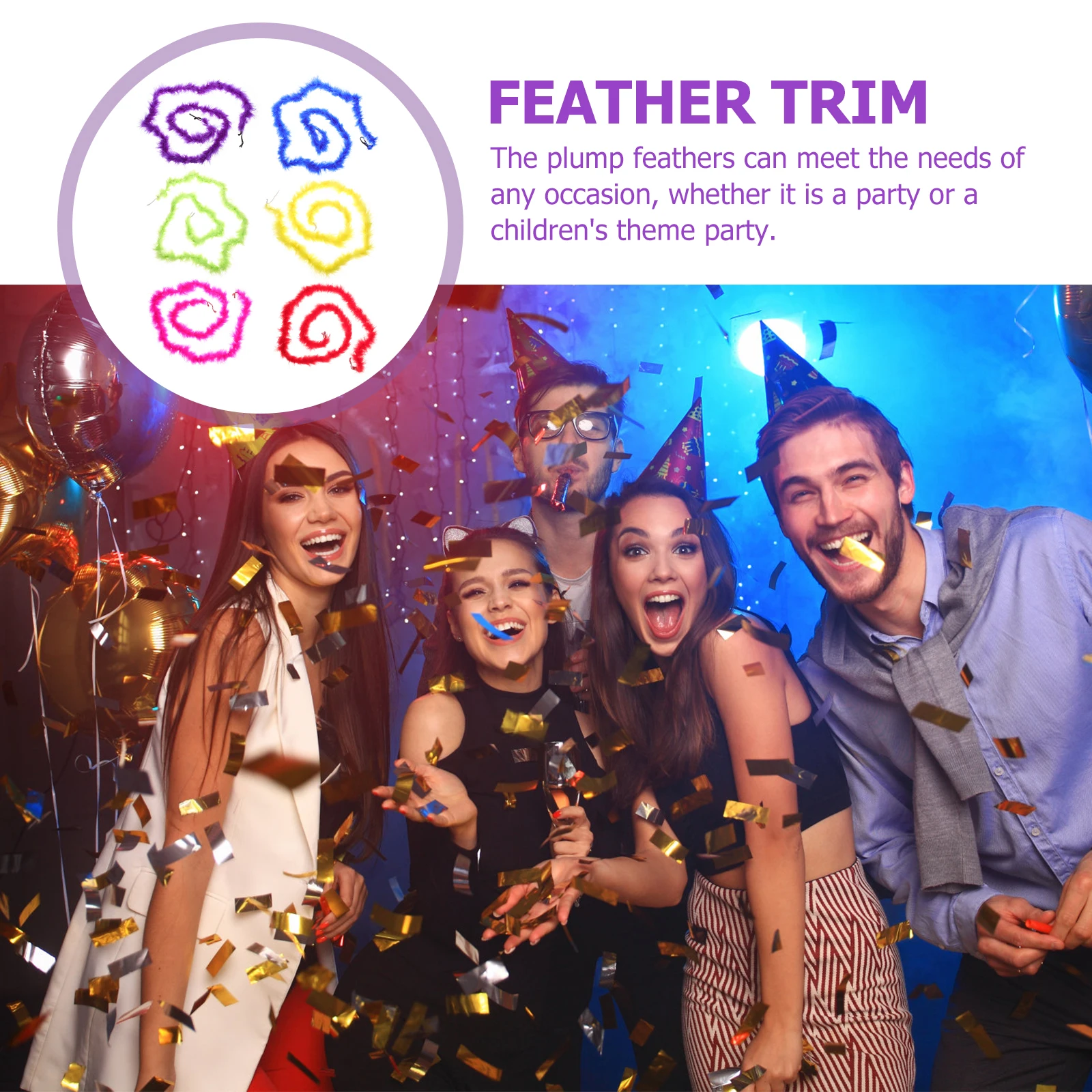 

6 PCs Decorative Strips Decoration Clothes Accessory Bouquet Feaether Boas