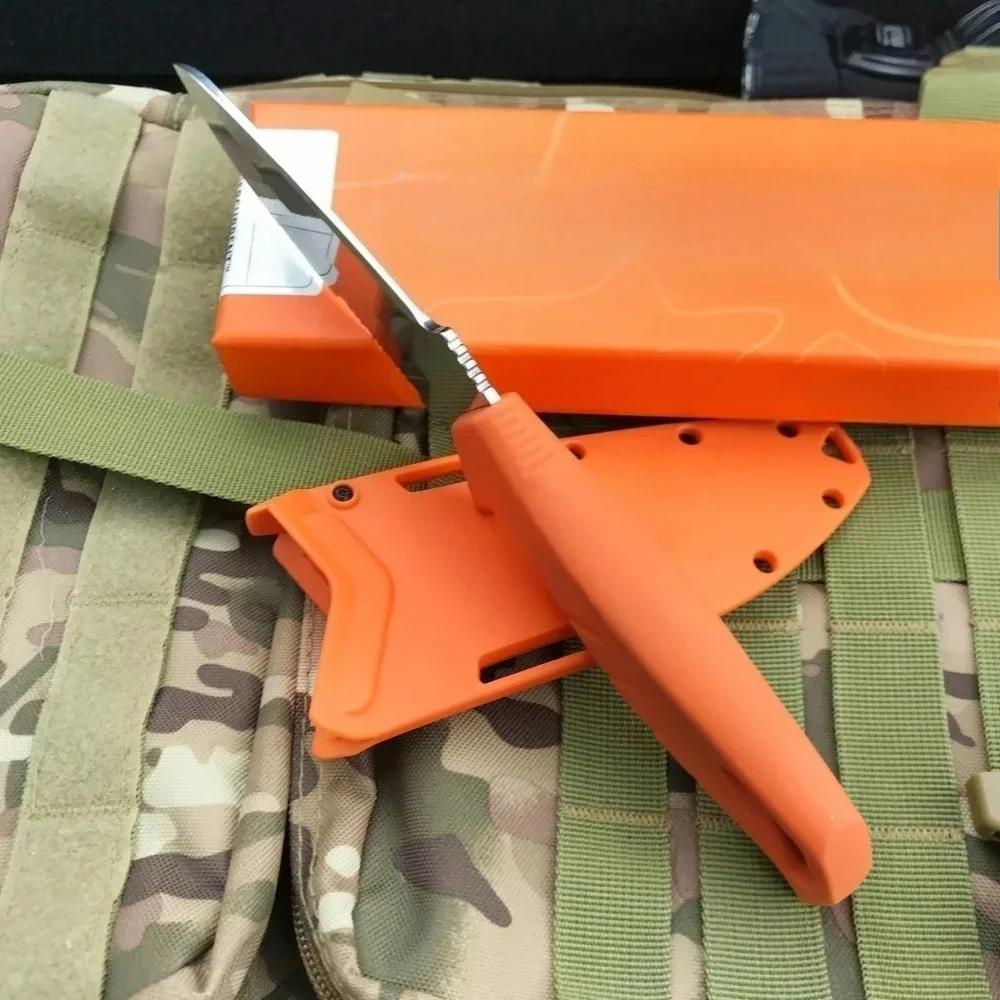 2025 جديد أعلى جودة المحمولة سكين ثابت D2 شفرة ألياف النايلون مقبض فائدة في الهواء الطلق المحمولة التخييم سكين الدفاع عن النفس