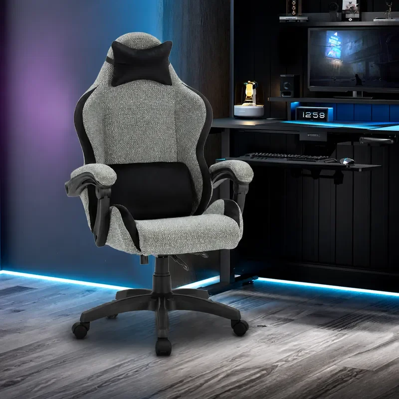 Ergonomic Gaming Chair Computer Office Swivel Seat with Upgraded Support for Home Work and Play
