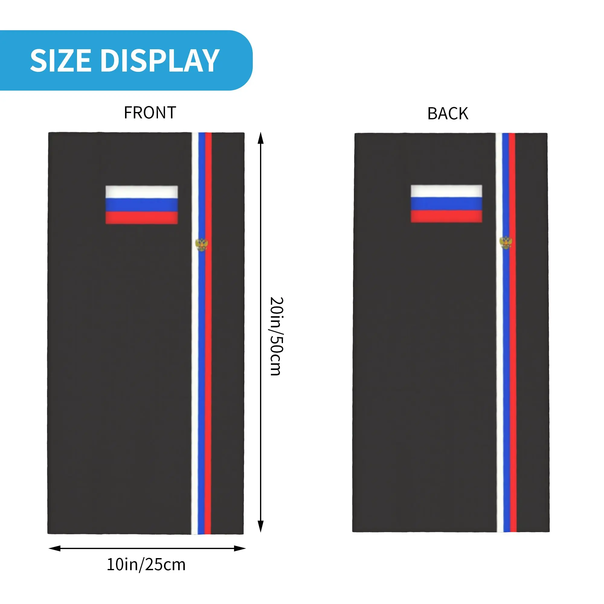 Russia Flag Winter Headband Neck Warmer Women Men Ski Cycling Tube Scarf Russian Face Bandana Gaiter