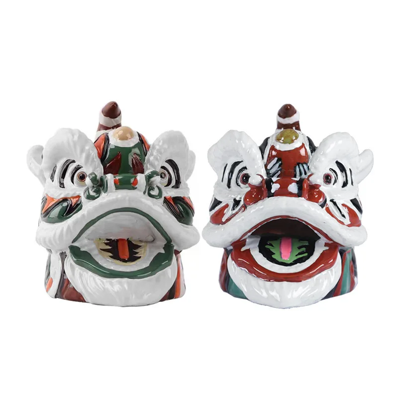 

CX new Chinese style Guochao resin lion dance and lion head ornament