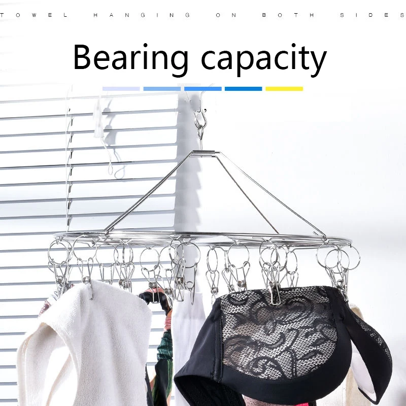 Stainless Steel Windproof Clips Clothespin Laundry Hanger Clothesline Sock Towel Bra Drying Rack Clothes Peg Hook Airer Dryer