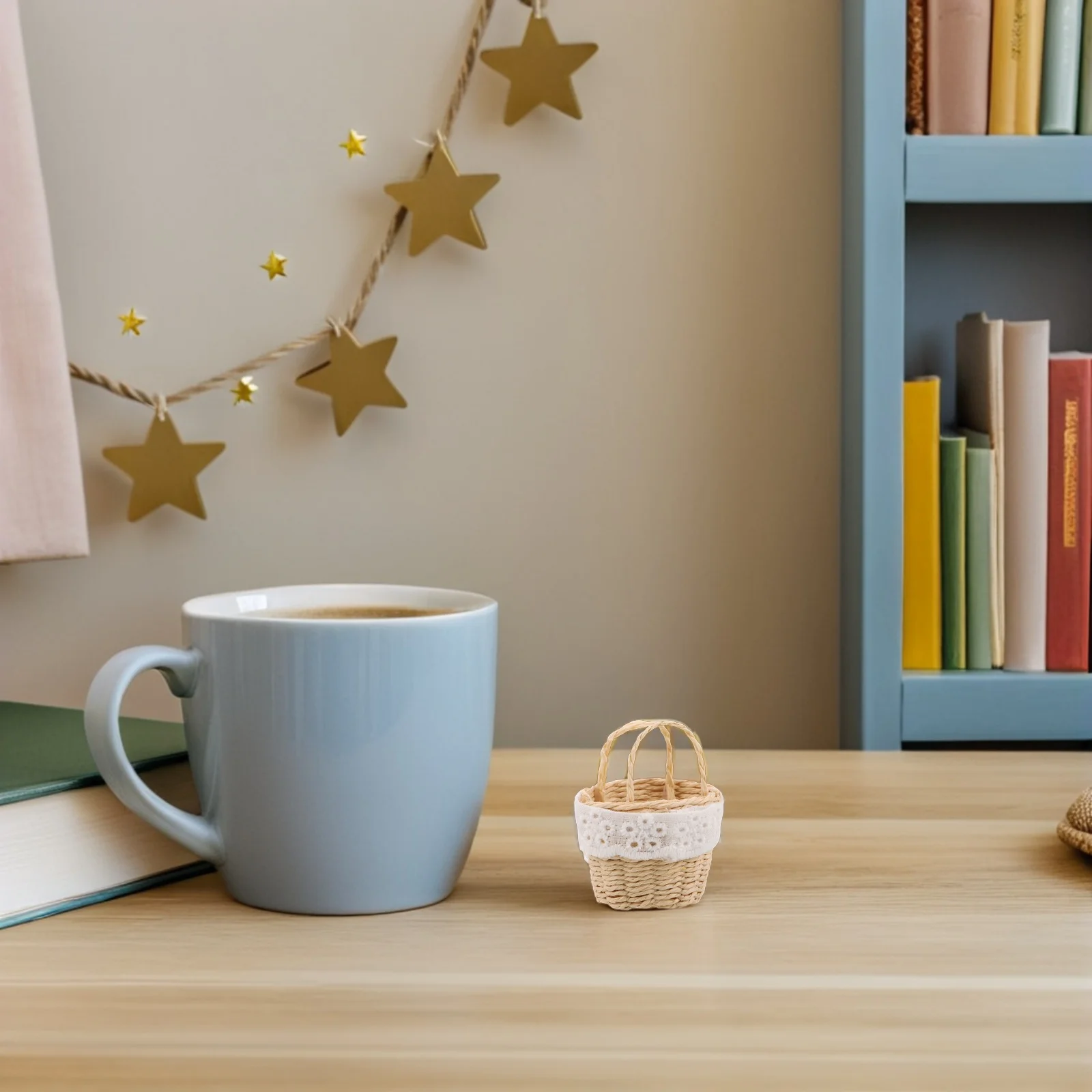 

Кукольный домик, реквизит для фотосессии, корзина для игр, миниатюрное ремесло, ландшафтный дизайн, милое тканое платье