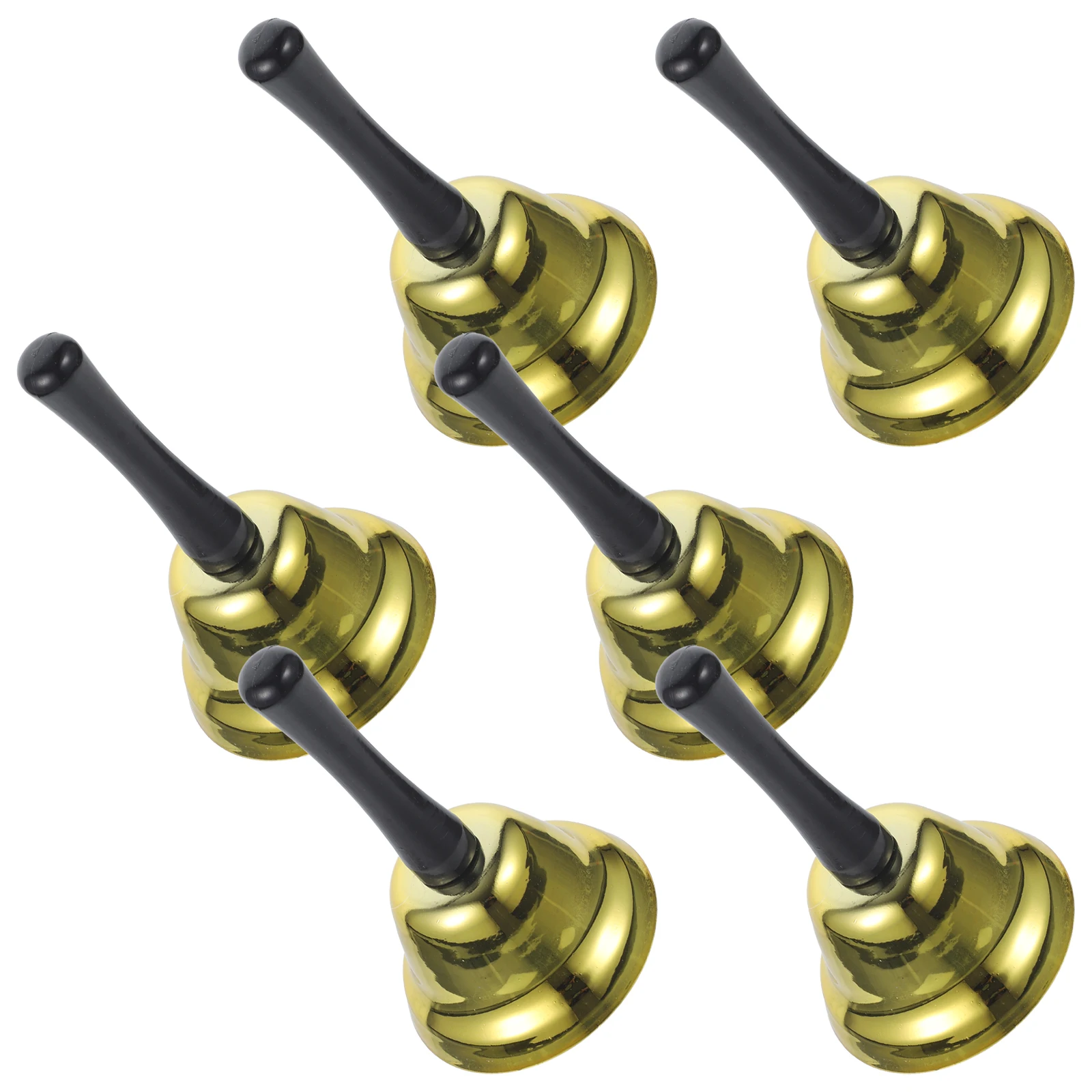 

6pcs Metal Hand Call Restaurant Bar Pantry Table Bell Christmas Decoration Party Prop Durable Rust for Festival