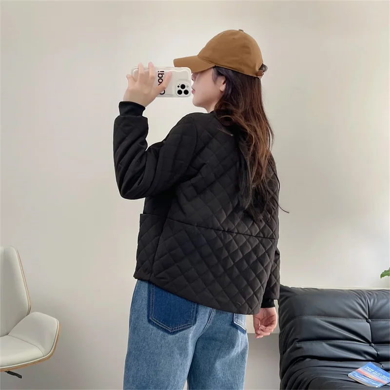 Warm Cotton Padded Coat Loose Ins Parkas Bread Student Cotton-Padded Jacket Women's Short 2024 Korean New Outwear Light Thin Top