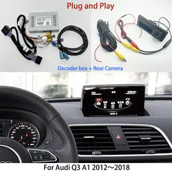 Dynamic Trajectory Rear camera Decoder For Audi Q3 A1 2012~2018 Interface Adapter 7 inch Original screen upgrade RearView Camera